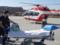 Вертолет ГСЧС доставил пострадавшего в ДТП из города Броды в больницу Львова