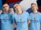 Manchester City presenting their home kit for the coming season