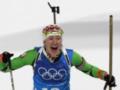 Белорусская биатлонистка Домрачева побила рекорд  белой  Олимпиады