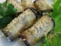 Закуска-шашлык из баклажанов, с беконом и сыром: подавайте с чесночным соусом