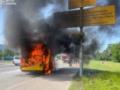 В Киеве сгорел маршрутный автобус