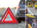 В Киеве произошло ДТП с участием маршрутки и автобуса: одного из водителей зажало в салоне.