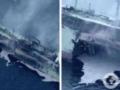 Взрыв почти расколол пополам: появились фото атакованного в Средиземном море танкера РФ, в Москве жалуются на Украину