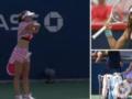 Знаменитая теннисистка разделась на корте во время матча на US Open. Видео собрало 6 млн просмотров