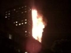 В Лондоне горит башня, пострадали минимум два человека