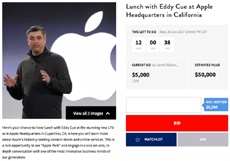 Lunch in the company with Apple vice-president Eddie Cue will cost $ 50,000
