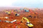 In the southwest of China there was a powerful landslide covering the village