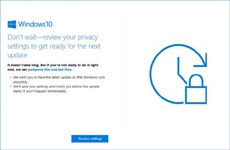 Windows 10 пропонує оновитися і перевірити настройки конфіденційності