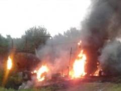 У Харківській області горіла нафтобаза