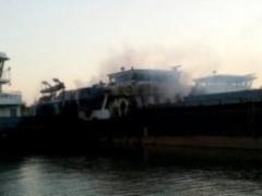 В Одеській області горіла вантажне судно