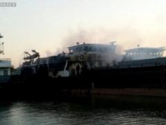 Пожар на судоремонтном заводе: горел словацкий теплоход