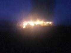 На Львівщині горіло підприємство паливних брикетів