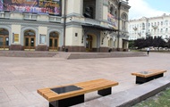 In Kiev there were new shops with solar batteries
