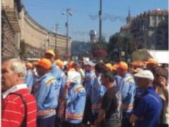 In the capital, protesters blocked Khreshchatyk