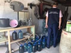 Police found an underground shop for alcohol production