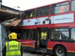 In London, a double-decker bus drove into the store, there were injured
