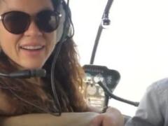 Restless Ruslana flew over Kiev by helicopter