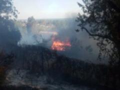 In Mariupol, a cafe burned down at night
