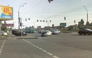 Two cars collided in Kiev, there are injured