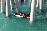 В Краснодарском крае в море с пирса упал автобус, погибли люди