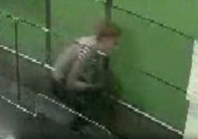 The man crouched down through the border control in Kiev Borispol