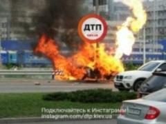 В столице после ДТП взорвался автомобиль