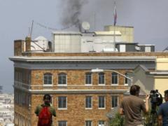 On Friday, black smoke rose over the building of the Russian consulate in San Francisco
