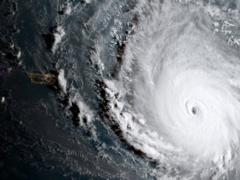 On the Caribbean, the hurricane  Irma 