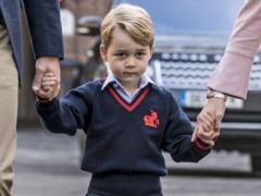 Why did Prince George go to first grade without a mom?