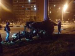 In Kharkov, the car flew into the electric boom, killing three foreigners - PHOTO,