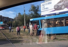 У Самарі автобус врізався в стовп через заснув за кермом водія