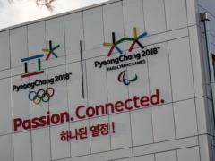 Athletes running from the Olympics in Pyeongchang