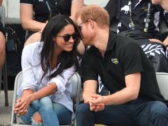 A couple of lovers Megan Markle and Prince Harry caught the kiss
