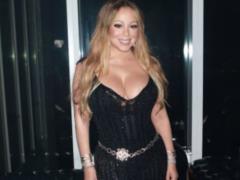 Мэрайя Кэри едва уместила пышную грудь в откровенном платье