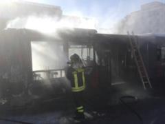 В Риме на вокзале Термини загорелся автобус с пассажирами