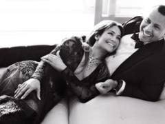 In love Lopez shone her buttocks in the arms of the chosen one in the first joint photo shoot