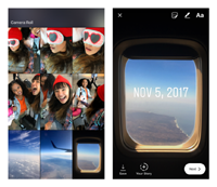 Instagram allowed to add old photos in History