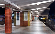 On the red branch of the Kiev subway stopped trains