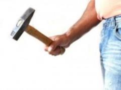 In the capital, a man pounced on an entrepreneur with a hammer