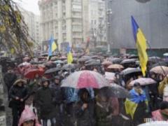 On the march in Kiev, gathered about 400 people - the police