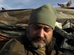 Грузинские  легионеры  показали, как держат позиции неподалеку Дебальцево