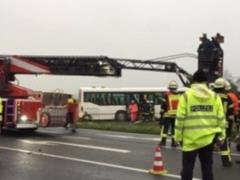 In Germany, a school bus was involved in an accident, injured 28 people