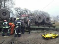 KrAZ was turned over in Zaporozhye, serviceman was killed
