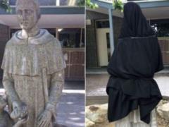 In Australia, the statue of the saint had to be covered with a cover because of ambiguity