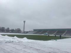 How does the field look before the cup match  Desna  -  Dynamo  in Chernigov