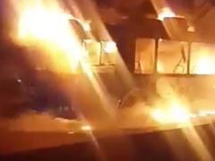 В Харькове сгорел второй за сутки троллейбус