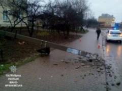 In Ivano-Frankivsk the driver of the minibus flew into the electric mount