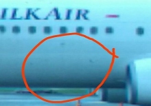 At the Indonesian airport, Boeing collided with a truck