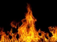 В Грузии сгорел пассажирский автобус