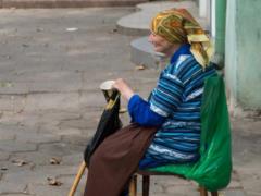 In Ukraine, robbed pensioners